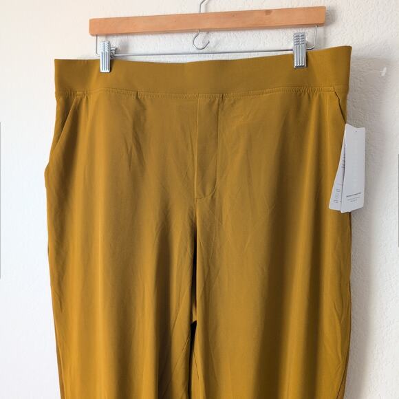 NWT Athleta Brooklyn Ankle Pants Tapered Leg Size 18 - Golden Mustard $89 - Picture 6 of 12